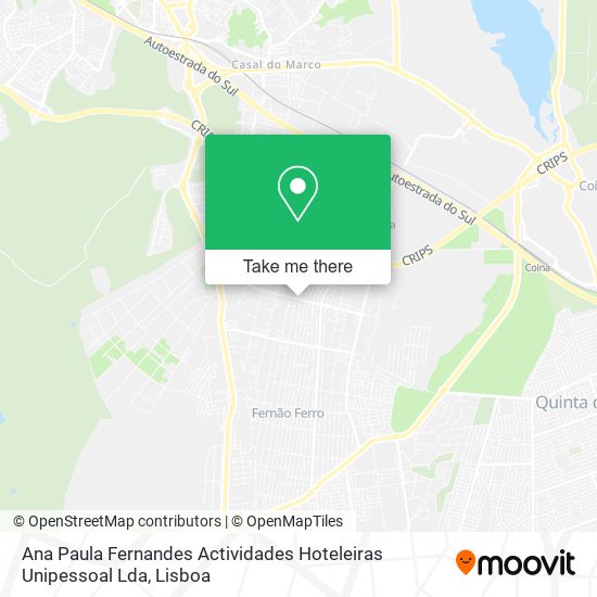 Ana Paula Fernandes Actividades Hoteleiras Unipessoal Lda mapa