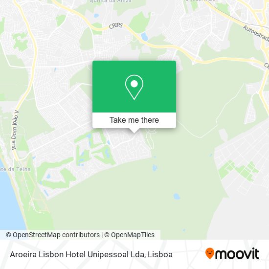Aroeira Lisbon Hotel Unipessoal Lda mapa