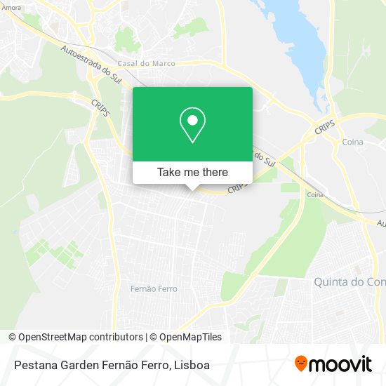 Pestana Garden Fernão Ferro map