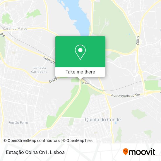 Estação Coina Cn1 map