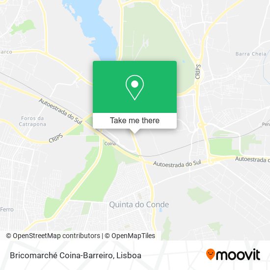 Bricomarché Coina-Barreiro map