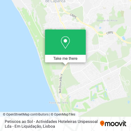 Petiscos ao Sol - Actividades Hoteleiras Unipessoal Lda - Em Liquidação map