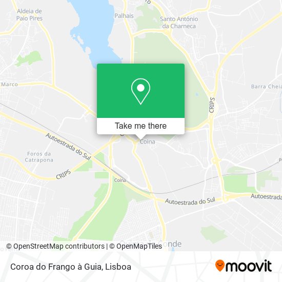 Coroa do Frango à Guia map