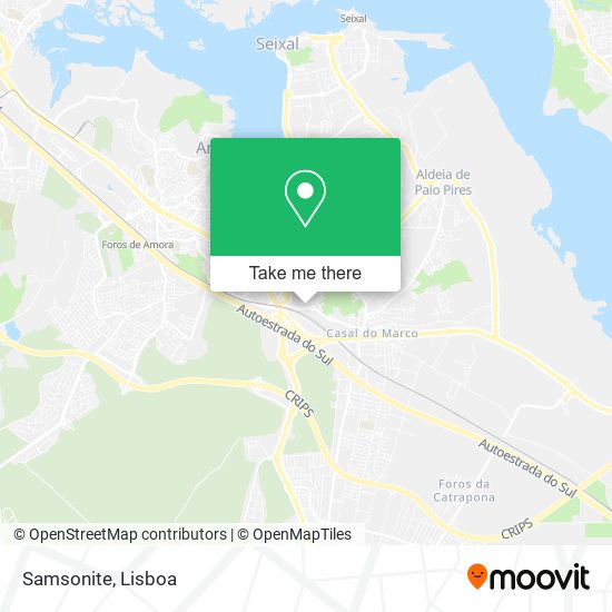 Samsonite map