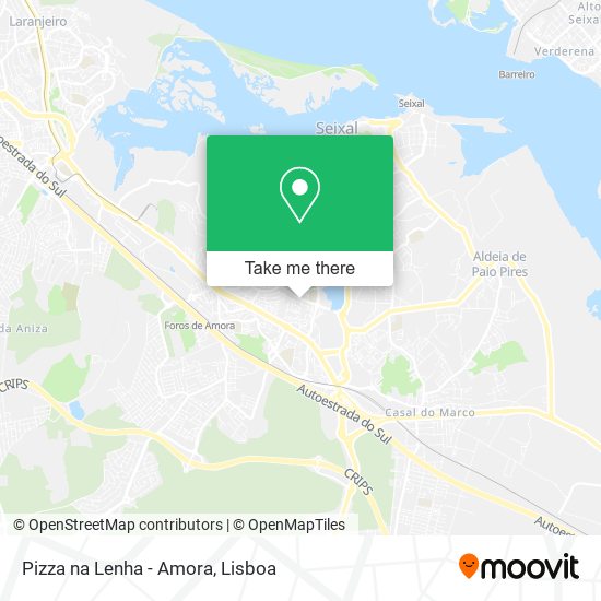 Pizza na Lenha - Amora map