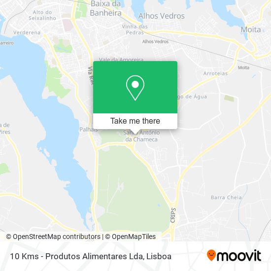 10 Kms - Produtos Alimentares Lda mapa