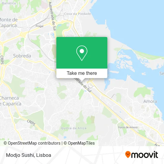 Modjo Sushi map