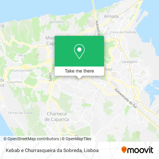 Kebab e Churrasqueira da Sobreda map