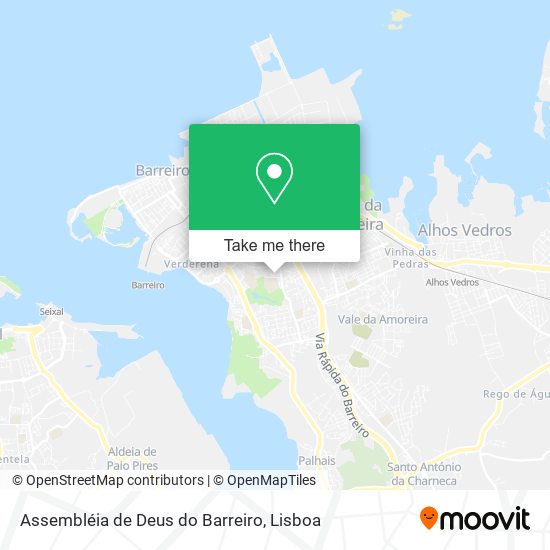 Assembléia de Deus do Barreiro mapa