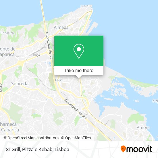Sr Grill, Pizza e Kebab mapa