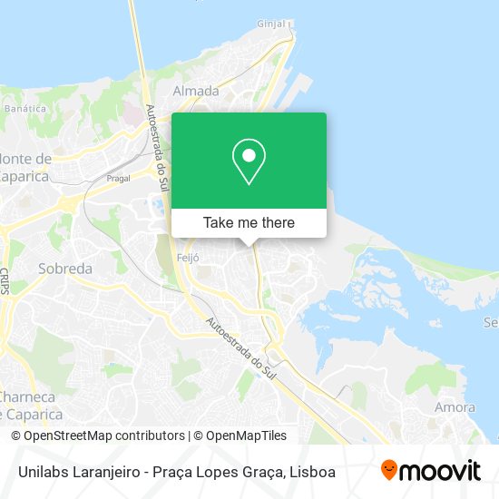 Unilabs Laranjeiro - Praça Lopes Graça mapa