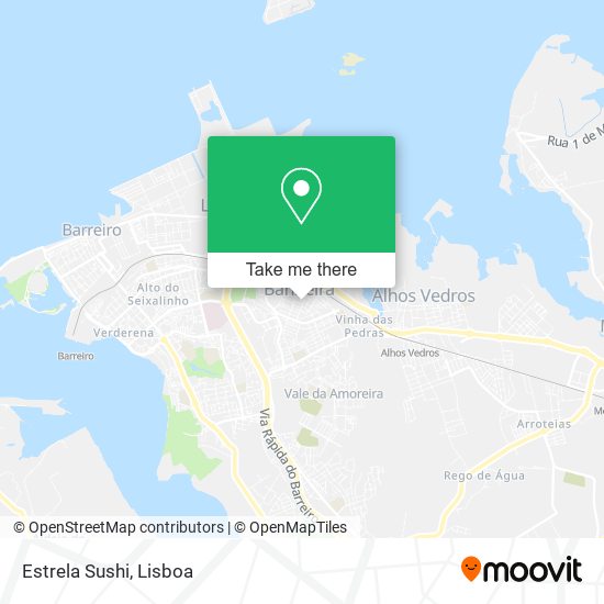 Estrela Sushi map