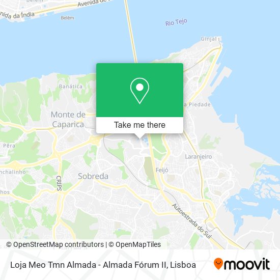 Loja Meo Tmn Almada - Almada Fórum II map