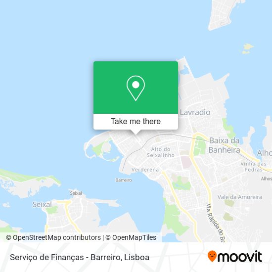 Serviço de Finanças - Barreiro map
