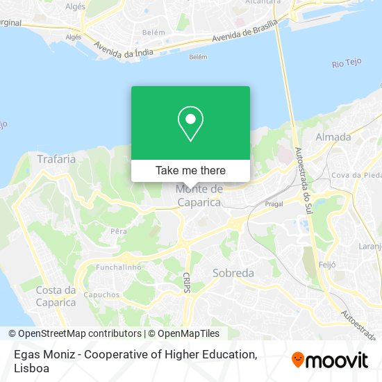 Egas Moniz - Cooperative of Higher Education mapa