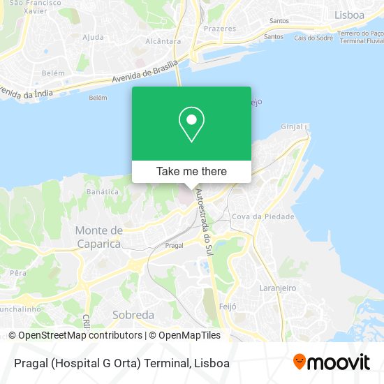 Pragal (Hospital G Orta) Terminal mapa