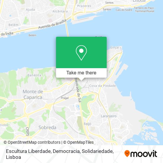 Escultura Liberdade, Democracia, Solidariedade map