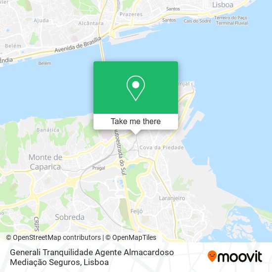 Generali Tranquilidade Agente Almacardoso Mediação Seguros map