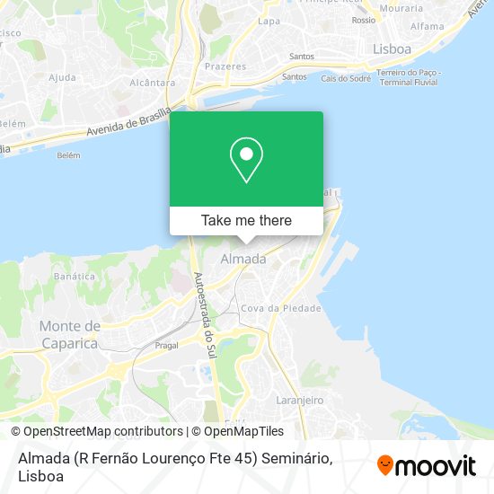 Almada (R Fernão Lourenço Fte 45) Seminário mapa