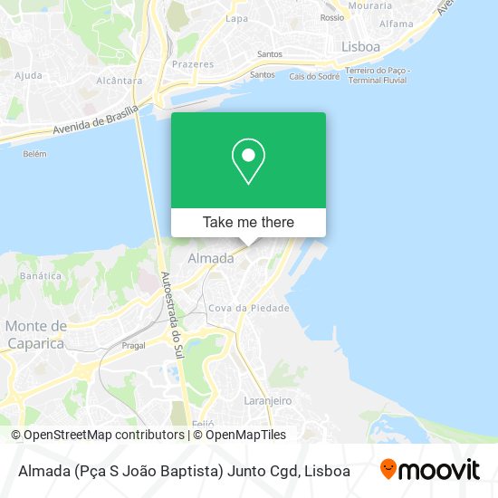 Almada (Pça S João Baptista) Junto Cgd map