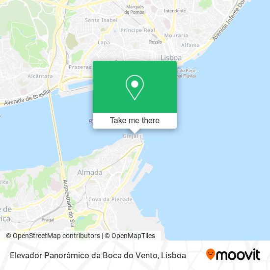 Elevador Panorâmico da Boca do Vento map