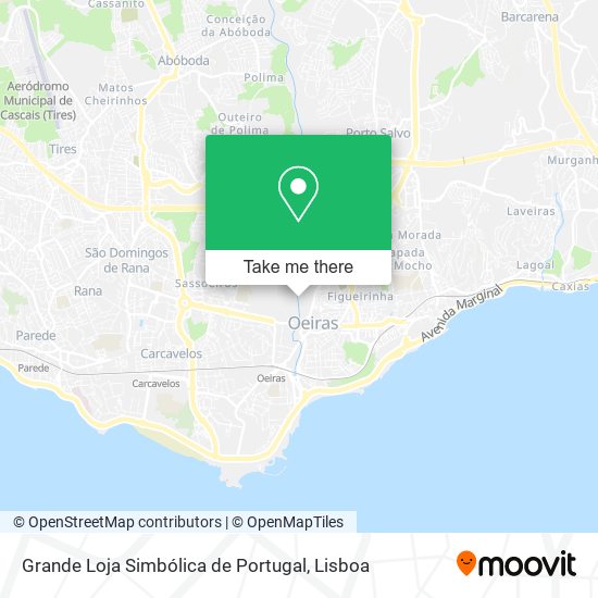 Grande Loja Simbólica de Portugal map