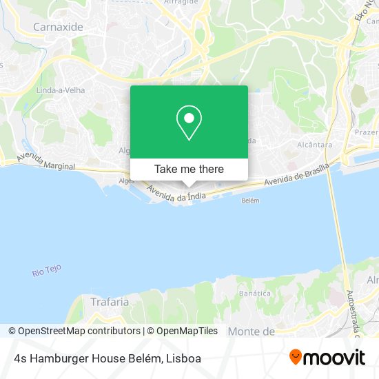 4s Hamburger House Belém map
