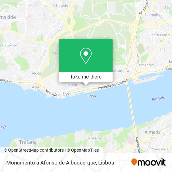 Monumento a Afonso de Albuquerque mapa