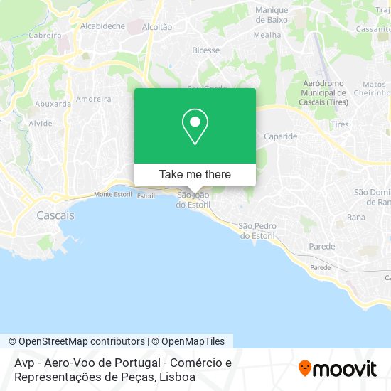 Avp - Aero-Voo de Portugal - Comércio e Representações de Peças mapa