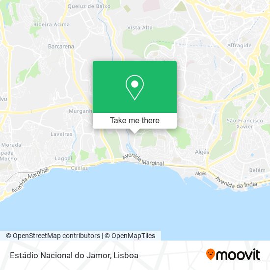 Estádio Nacional do Jamor mapa