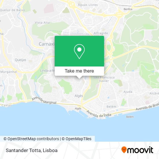 Santander Totta map