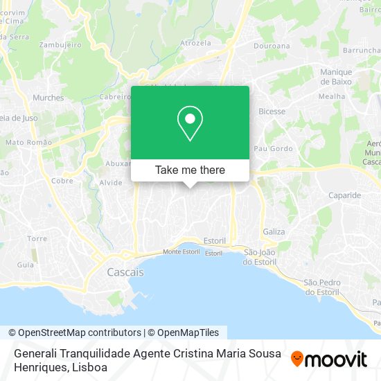 Generali Tranquilidade Agente Cristina Maria Sousa Henriques map