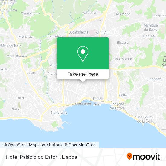 Hotel Palácio do Estoril mapa