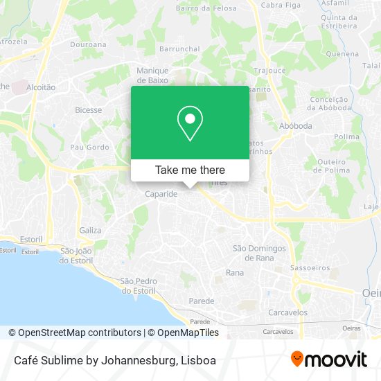 Café Sublime by Johannesburg map