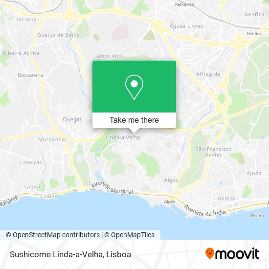 Sushicome Linda-a-Velha mapa