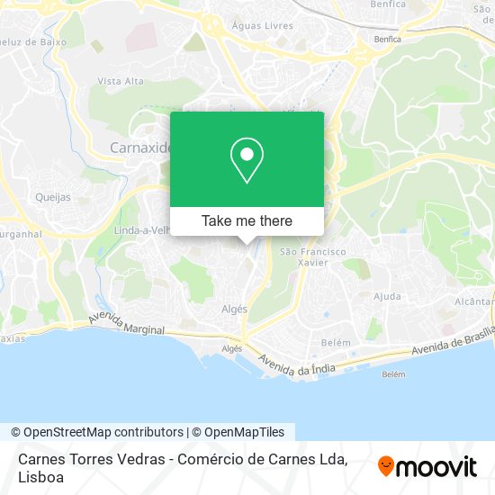 Carnes Torres Vedras - Comércio de Carnes Lda map