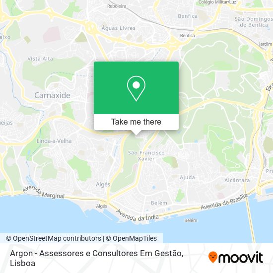 Argon - Assessores e Consultores Em Gestão map