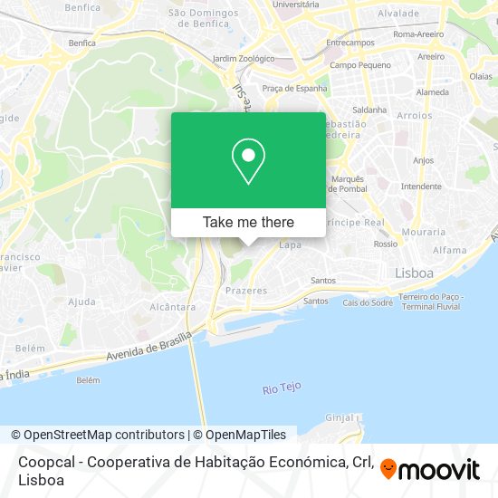 Coopcal - Cooperativa de Habitação Económica, Crl map