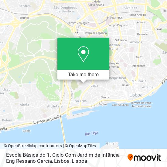 Escola Básica do 1. Ciclo Com Jardim de Infância Eng Ressano Garcia, Lisboa mapa