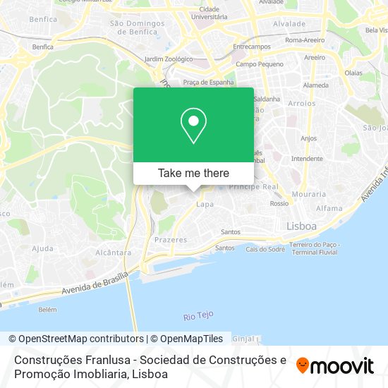 Construções Franlusa - Sociedad de Construções e Promoção Imobliaria map