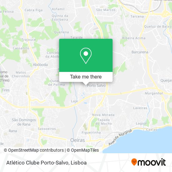 Atlético Clube Porto-Salvo map