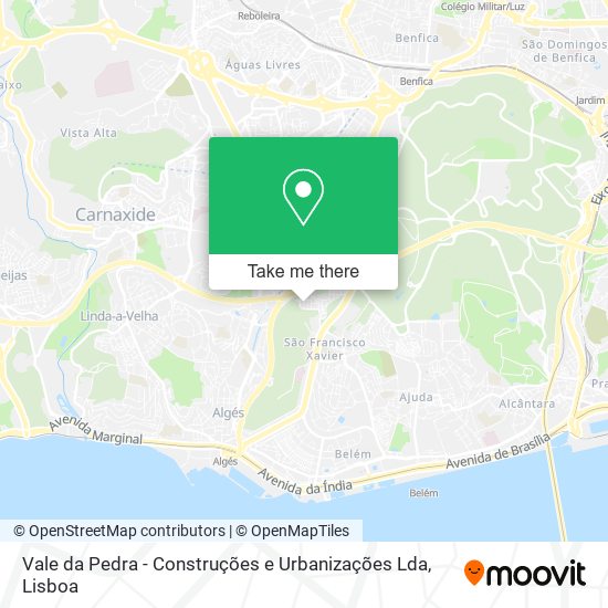 Vale da Pedra - Construções e Urbanizações Lda mapa