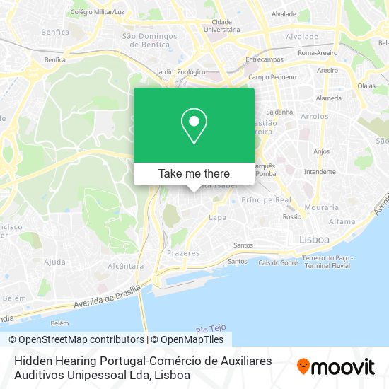 Hidden Hearing Portugal-Comércio de Auxiliares Auditivos Unipessoal Lda map