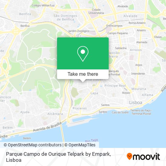 Parque Campo de Ourique Telpark by Empark map