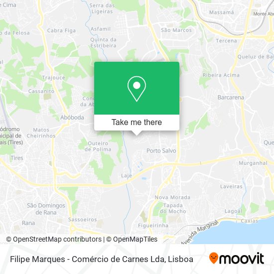 Filipe Marques - Comércio de Carnes Lda map