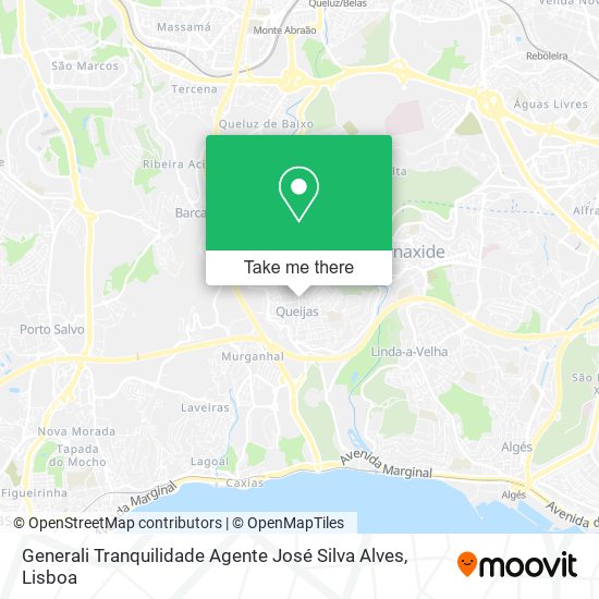 Generali Tranquilidade Agente José Silva Alves map