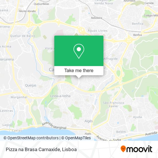 Pizza na Brasa Carnaxide map