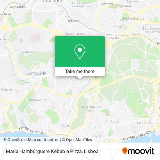 Maria Hambúrguere Kebab e Pizza map