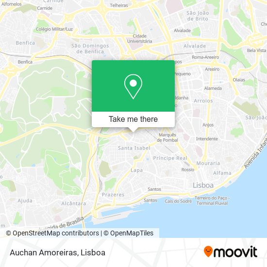 Auchan Amoreiras map