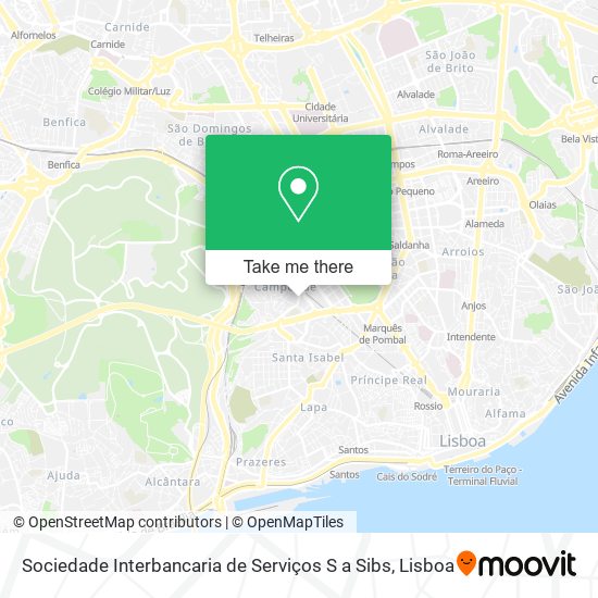 Sociedade Interbancaria de Serviços S a Sibs map